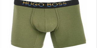 Hugo Men's Smooth Boxer Briefs Green Size Large