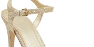 Guess Women's Jordie Peep Toe Special Occasion Slingback Sandals Gold Size 6