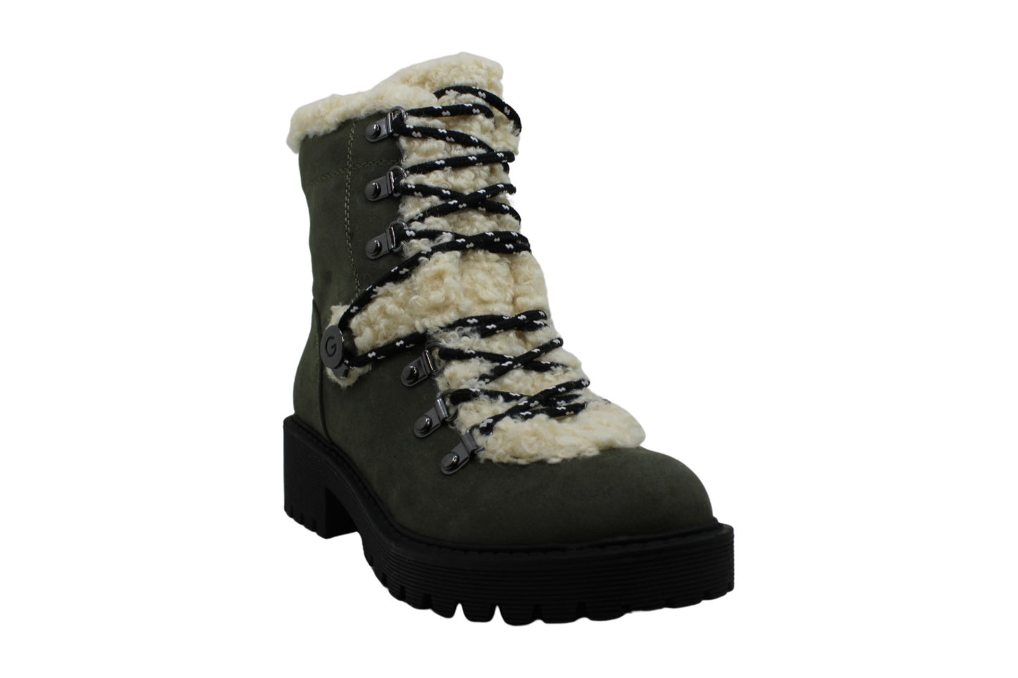 Guess Women's Sherry2 Fabric Closed Toe Ankle Cold Weather Boots Green Size 9 M