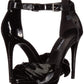 Nine West Women's Bellen Synthetic Heeled Sandal Black Size 9 M