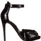 Nine West Women's Bellen Synthetic Heeled Sandal Black Size 9 M