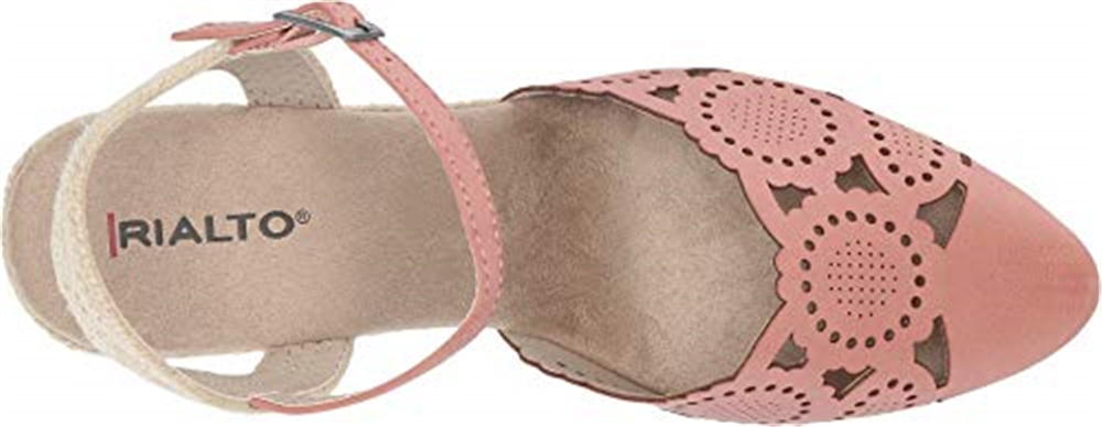 RIALTO Women's Sandals  Rosewood Coya Espadrille Pink Size 10 M