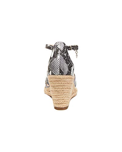 Nanette Lepore Women's Quirky Leather Peep Toe Casual Ankle Strap Sandals Gray Size 9