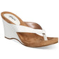 Style & Co  Women's Platform Padded Comfort Chicklet Round Toe Wedge Slip on Thong Sandals Brown Size  9.5 M