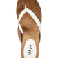 Style & Co  Women's Platform Padded Comfort Chicklet Round Toe Wedge Slip on Thong Sandals Brown Size  9.5 M