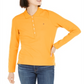 Tommy Hilfiger Women's Long Sleeve Polo Top Orange Size XS