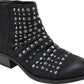 White Mountain Women's Desire Studded Ankle Boot Black Size 6 M