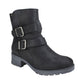White Mountain Women's Chastity Ankle Boot Black Waxy Suedette Gray Size 10 M