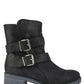 White Mountain Women's Chastity Ankle Boot Black Waxy Suedette Gray Size 10 M