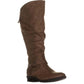 BareTraps Women's Yanessa Fabric Closed Toe Mid Calf Fashion Boots Brown Size 7.5