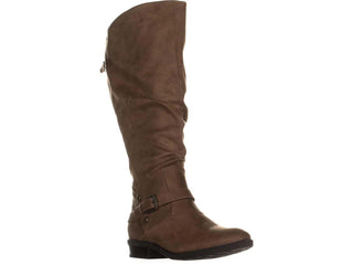BareTraps Women's Yanessa Fabric Closed Toe Mid Calf Fashion Boots Brown Size 7.5