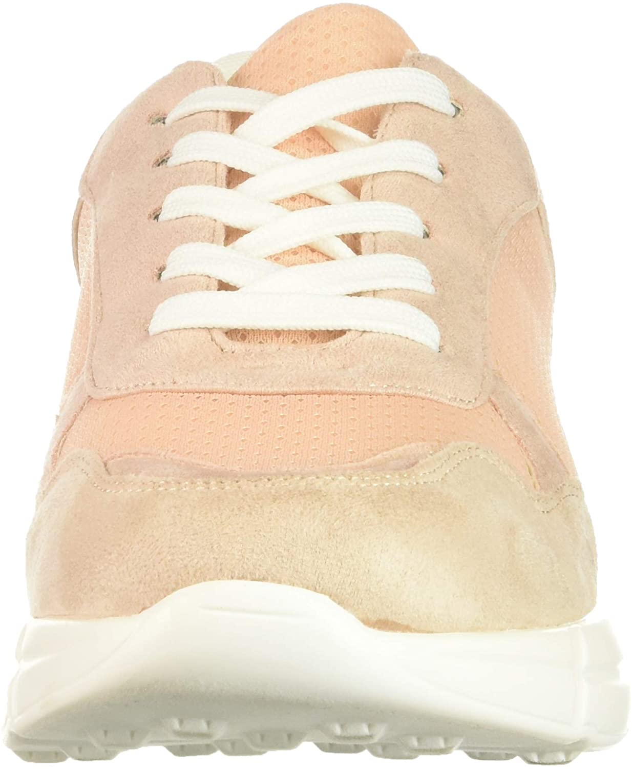 Madden Girl Women's Burrel Low Top Lace up Fashion Sneakers Blush Size 9.5M