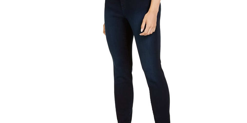 INC Women's Petite Tummy-Control Skinny Jeans Gemini Wash Blue Size6 P