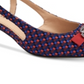 Charter Club Women's Lollee Bow Slingback Pumps Navy-Pink Size 5M