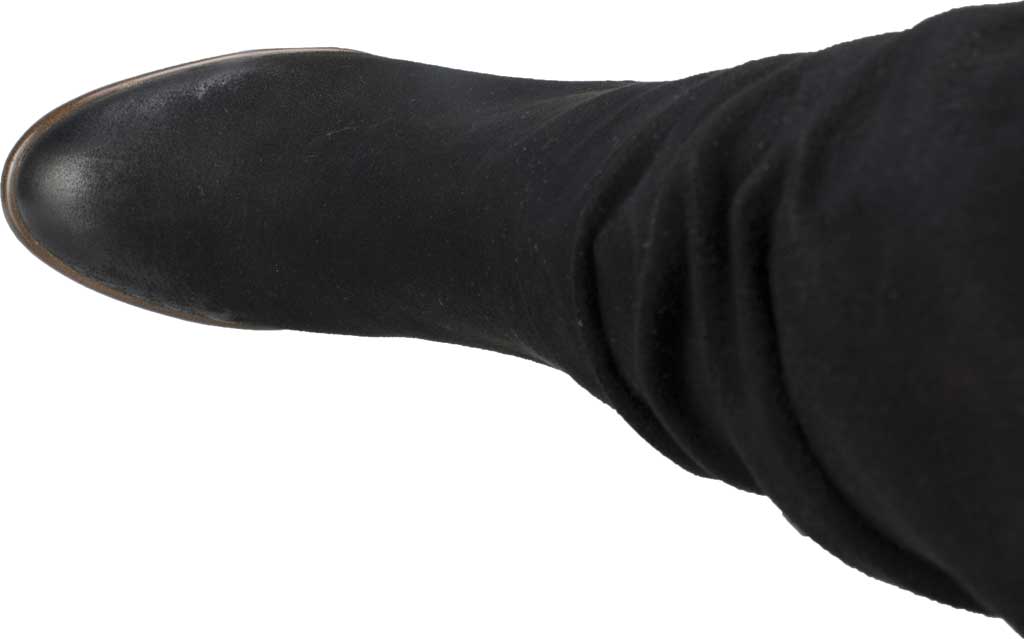 White Mountain Women's Trunell Tall Slouch Boot Black Waxy Suedette Black Size 6 M