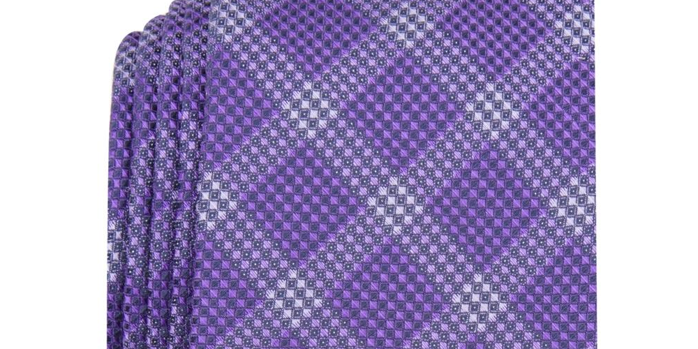 Alfani Men's Henderson Silk Blend Business Neck Tie Purple Size One Size