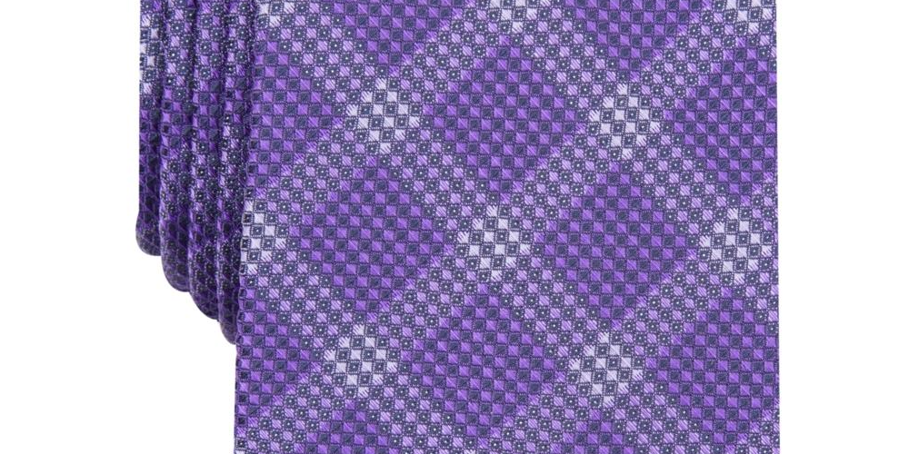 Alfani Men's Henderson Silk Blend Business Neck Tie Purple Size One Size
