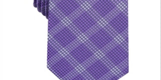 Alfani Men's Henderson Silk Blend Business Neck Tie Purple Size One Size