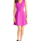 Rachel Roy Women's  V Neck Sleeveless Fit + Flare Dress New Purple Size XXL