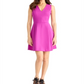 Rachel Roy Women's  V Neck Sleeveless Fit + Flare Dress New Purple Size XXL