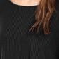 Alfani Women's Ribbed Bell Sleeve Scoop Neck Poncho Top Black Size M