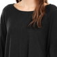 Alfani Women's Ribbed Bell Sleeve Scoop Neck Poncho Top Black Size M