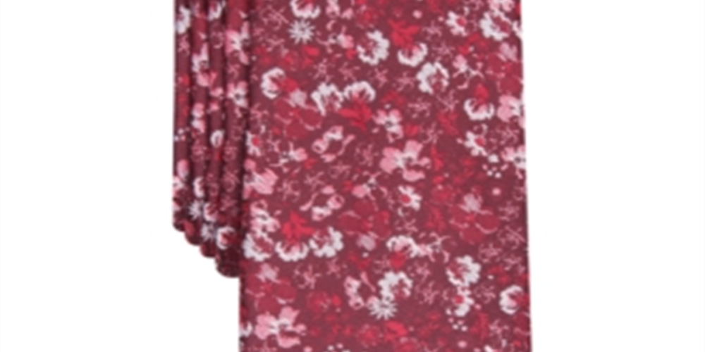 Bar III Men's Alpine Skinny Floral Tie Red One Size