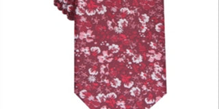 Bar III Men's Alpine Skinny Floral Tie Red One Size