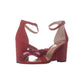 INC International Concepts Women's Kivah Fabric Open Toe Casual Ankle Strap Sandle Red Size 7 M