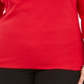 Karen Scott Women's Plus Laced Grommet Trim Cotton Top Red Size XL