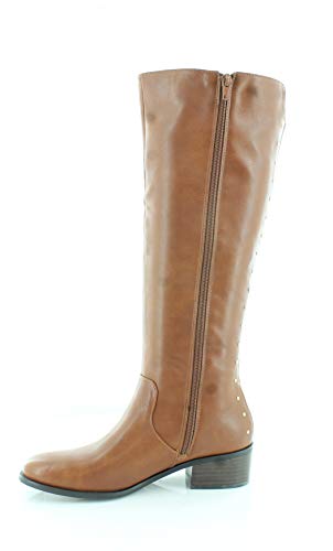 Bar III Women's Vayla Leather Closed Toe Knee High Fashion Boots Brown Size 5.5 M