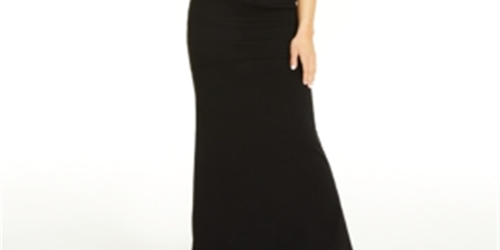 Emerald Sundae Women's Cut Out Back Sleeveless V Neck Maxi Dress Black Size XX-Small