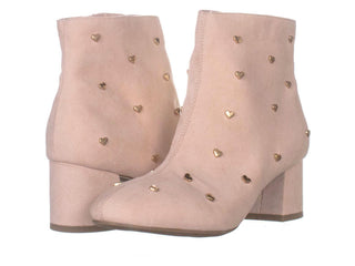 Bar III Women's Jadine Fabric Almond Toe Ankle Fashion Boots Pink Size 5.5