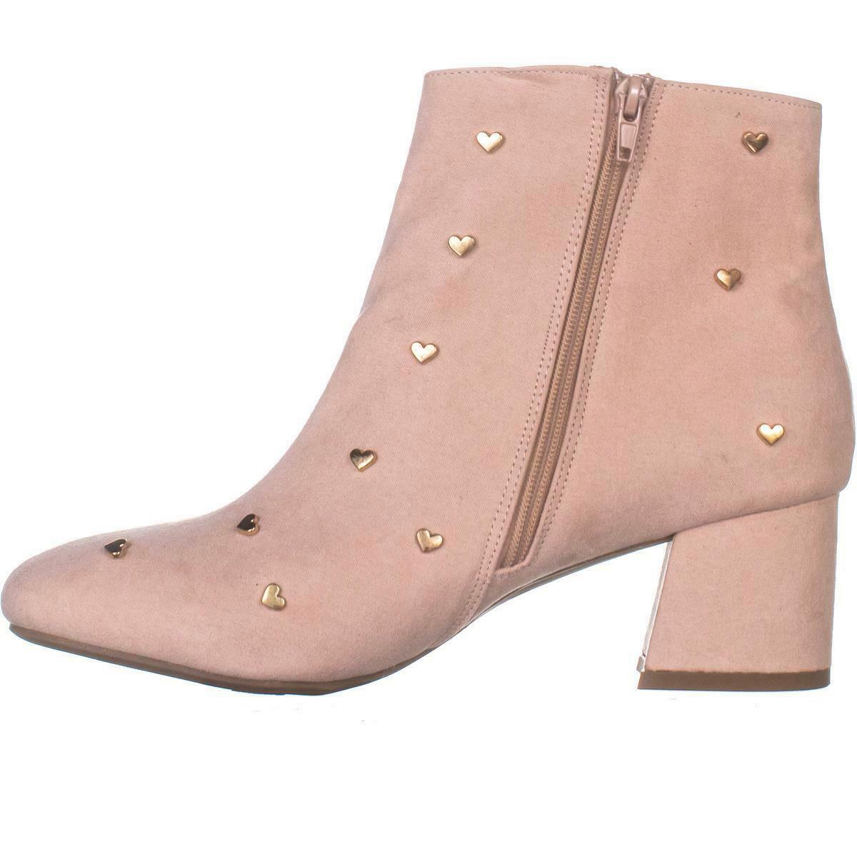 Bar III Women's Jadine Fabric Almond Toe Ankle Fashion Boots Pink Size 5.5