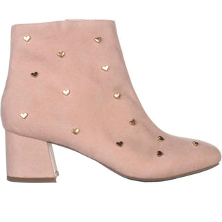 Bar III Women's Jadine Fabric Almond Toe Ankle Fashion Boots Pink Size 5.5