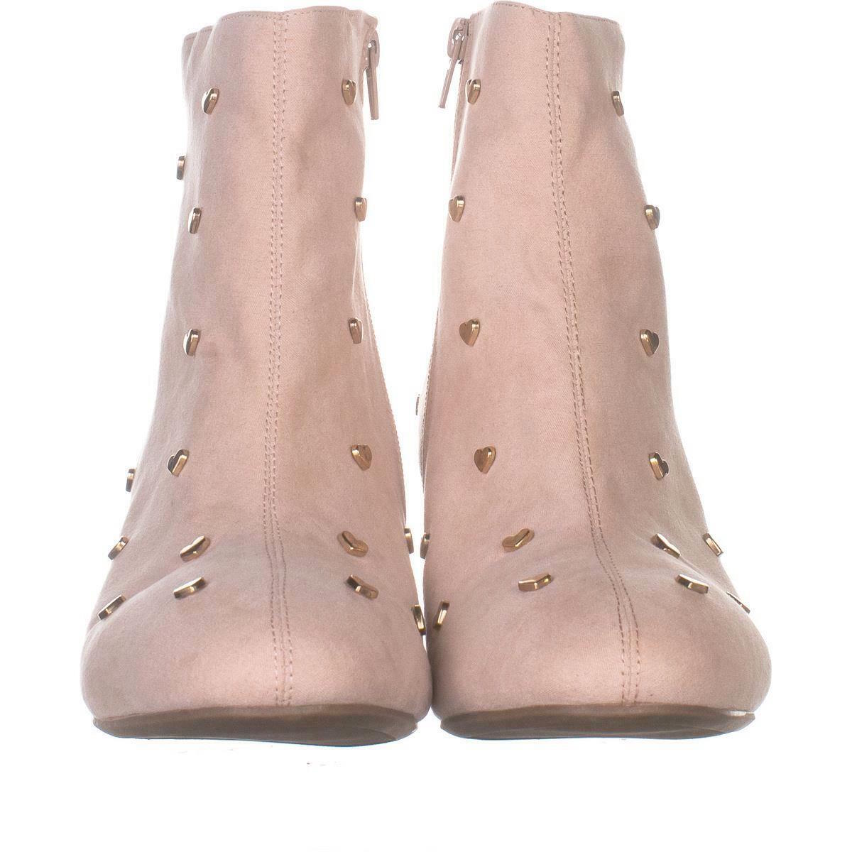 Bar III Women's Jadine Fabric Almond Toe Ankle Fashion Boots Pink Size 5.5