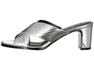 Calvin Klein Women's Dylan Heeled Sandal Silver Size 5.5 M