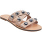 Marc Fisher Womens Bryte 2 Slip On Strappy Slide Sandals Beige Size 5 M