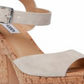 Steve Madden Women's Shoes Jess Leather Open Toe Special, Bone Suede, Size 9.5