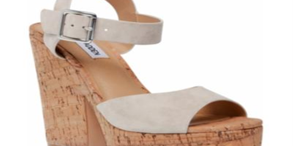 Steve Madden Women's Shoes Jess Leather Open Toe Special, Bone Suede, Size 9.5