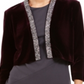 Calvin Klein Women's Rhinestone Velvet Formal Jacket Purple Size X-Large