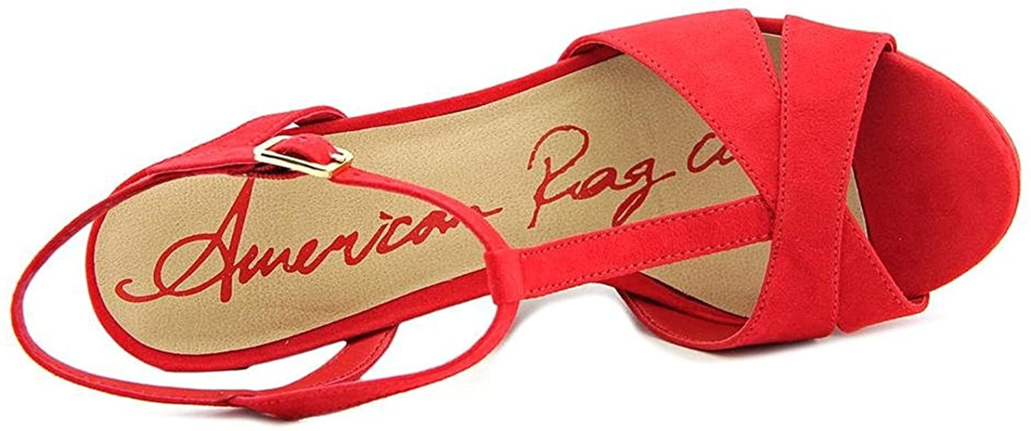 American Rag Women's Jamie T-Strap Platform Dress Sandals Red Size 10 M
