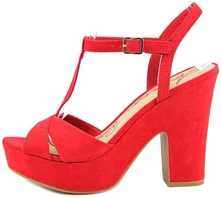 American Rag Women's Jamie T-Strap Platform Dress Sandals Red Size 10 M
