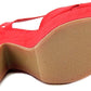 American Rag Women's Jamie T-Strap Platform Dress Sandals Red Size 10 M