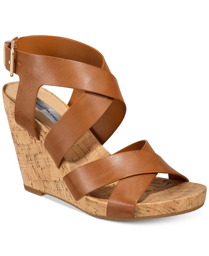 INC International Concepts Womens Landorp Open Toe Casual Tan Brown Size 10 M