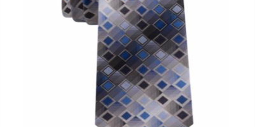 Van Heusen Men's Brent Geo Tie Navy  One Size