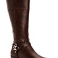Charter Club Women's Helenn Faux Leather Tall Riding Boots Brown Size 7.5 M