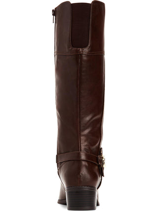Charter Club Women's Helenn Faux Leather Tall Riding Boots Brown Size 7.5 M