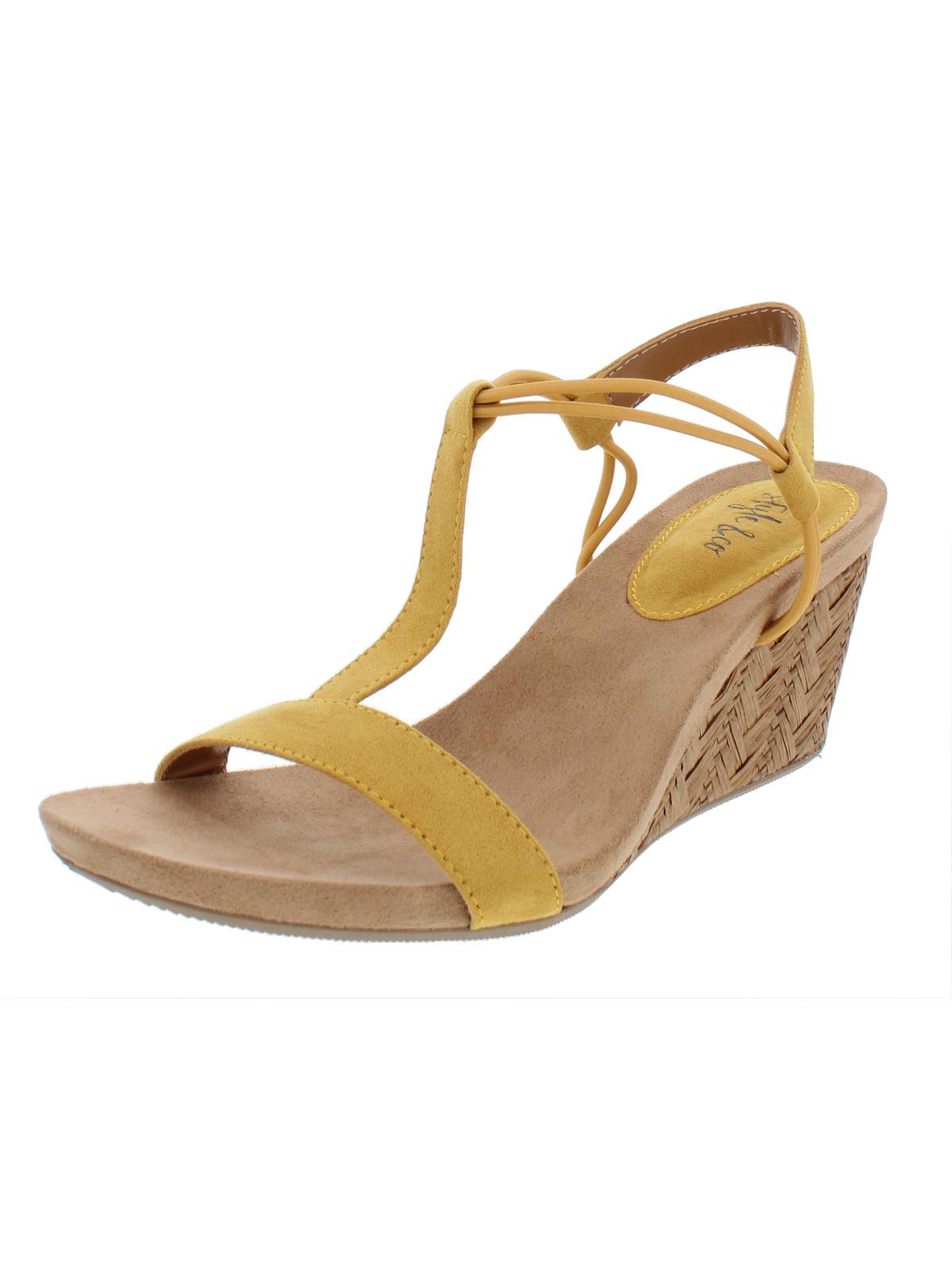 Style & Co. Women's Mulan Open Toe Casual Platform Sandals Yellow Size 10 M