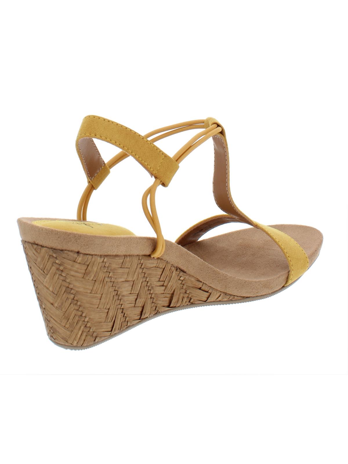 Style & Co. Women's Mulan Open Toe Casual Platform Sandals Yellow Size 10 M